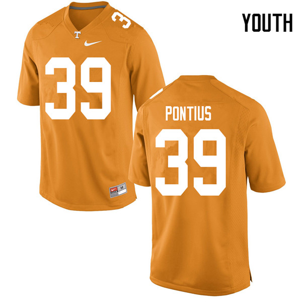 Youth #39 Grayson Pontius Tennessee Volunteers College Football Jerseys Sale-Orange - Click Image to Close